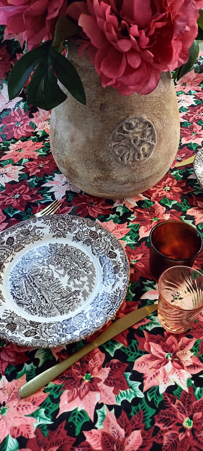 Nappe rectangulaire fleurie "Poinsettia"