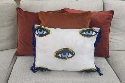 Coussin Œil Bleu & Bleu Klein