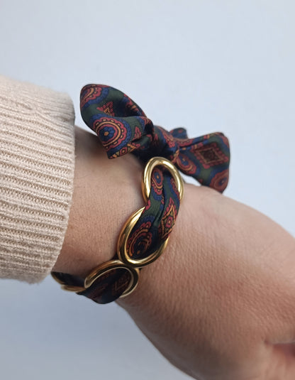 Manchette PM dorée - Ruban 100% soie