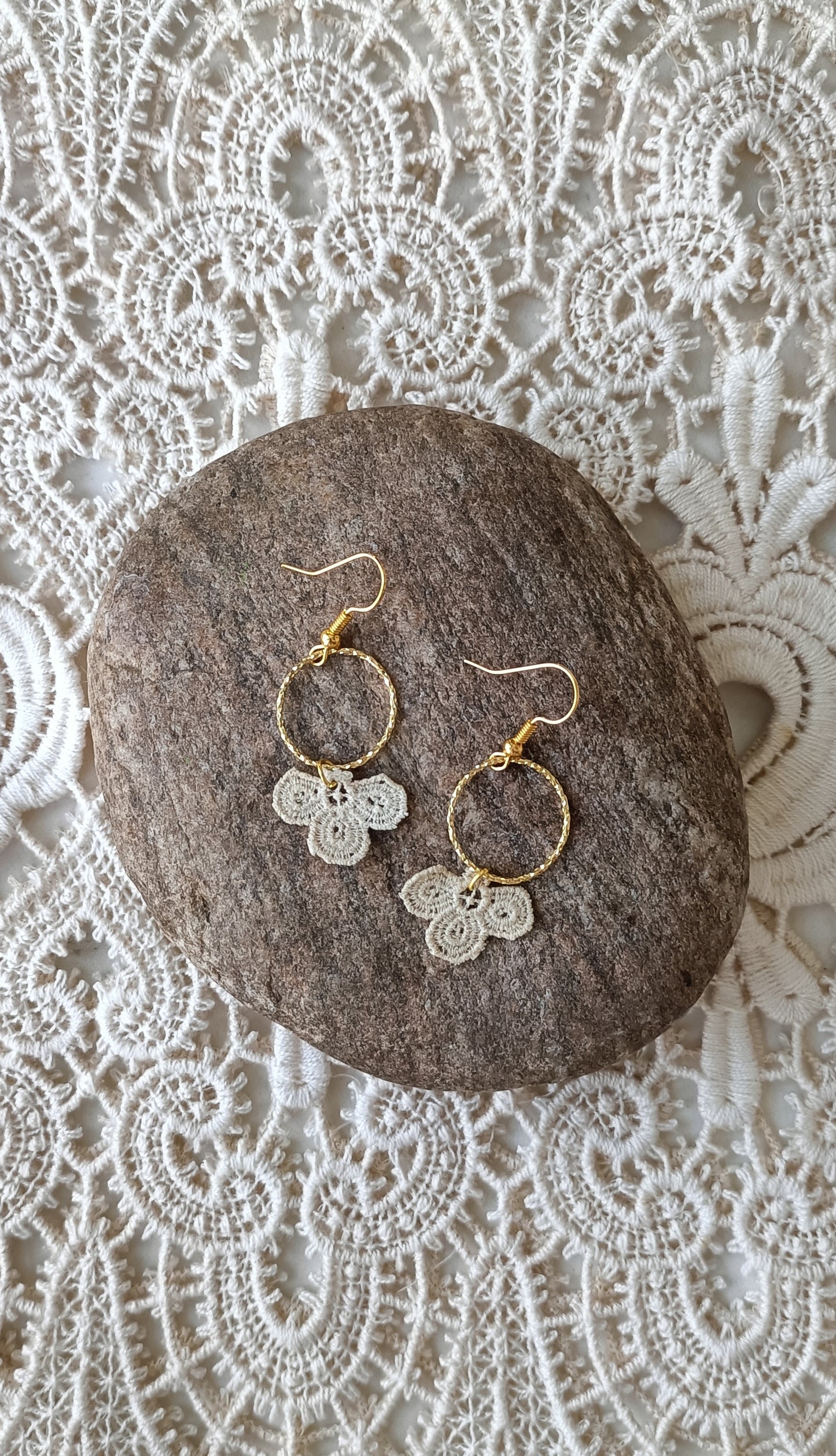 Boucles d'oreilles bohème dentelle