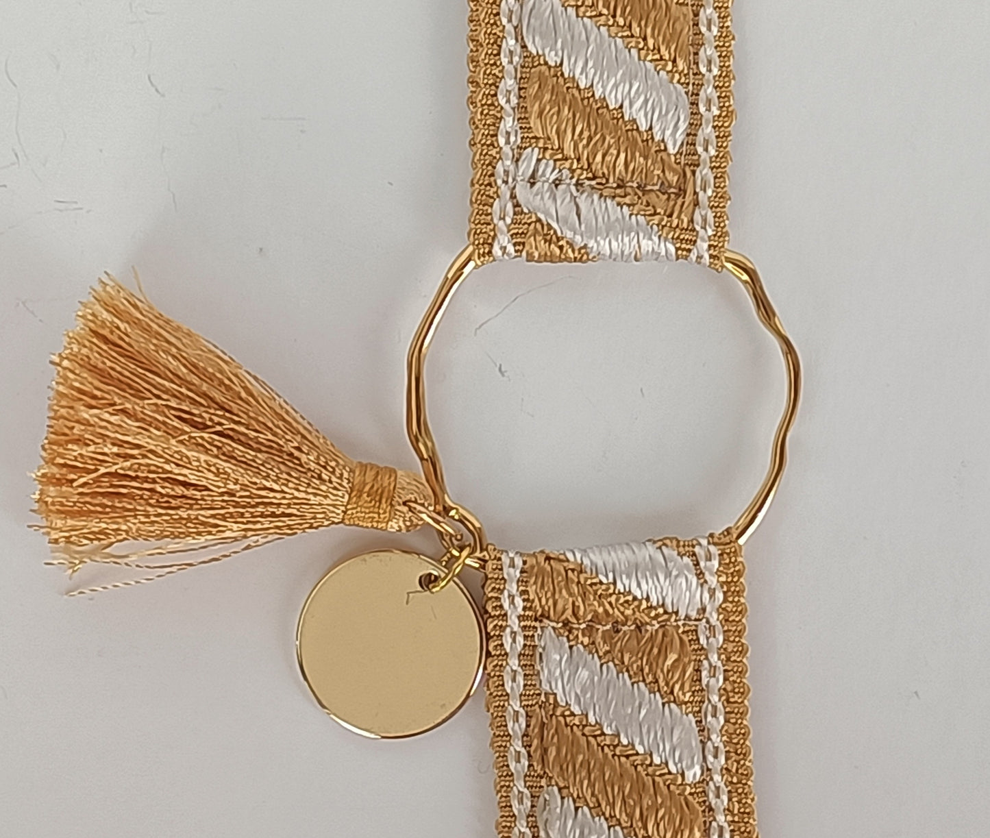 Bracelet Vintage Tempora - Beige/jaune doré