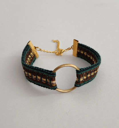 Bracelet Vintage Tempora - Vert/marron/Or