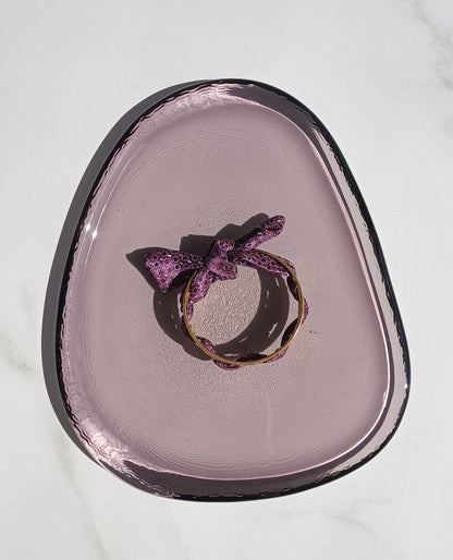 Bracelet plaqué or & son ruban soie "Dolce Vita"