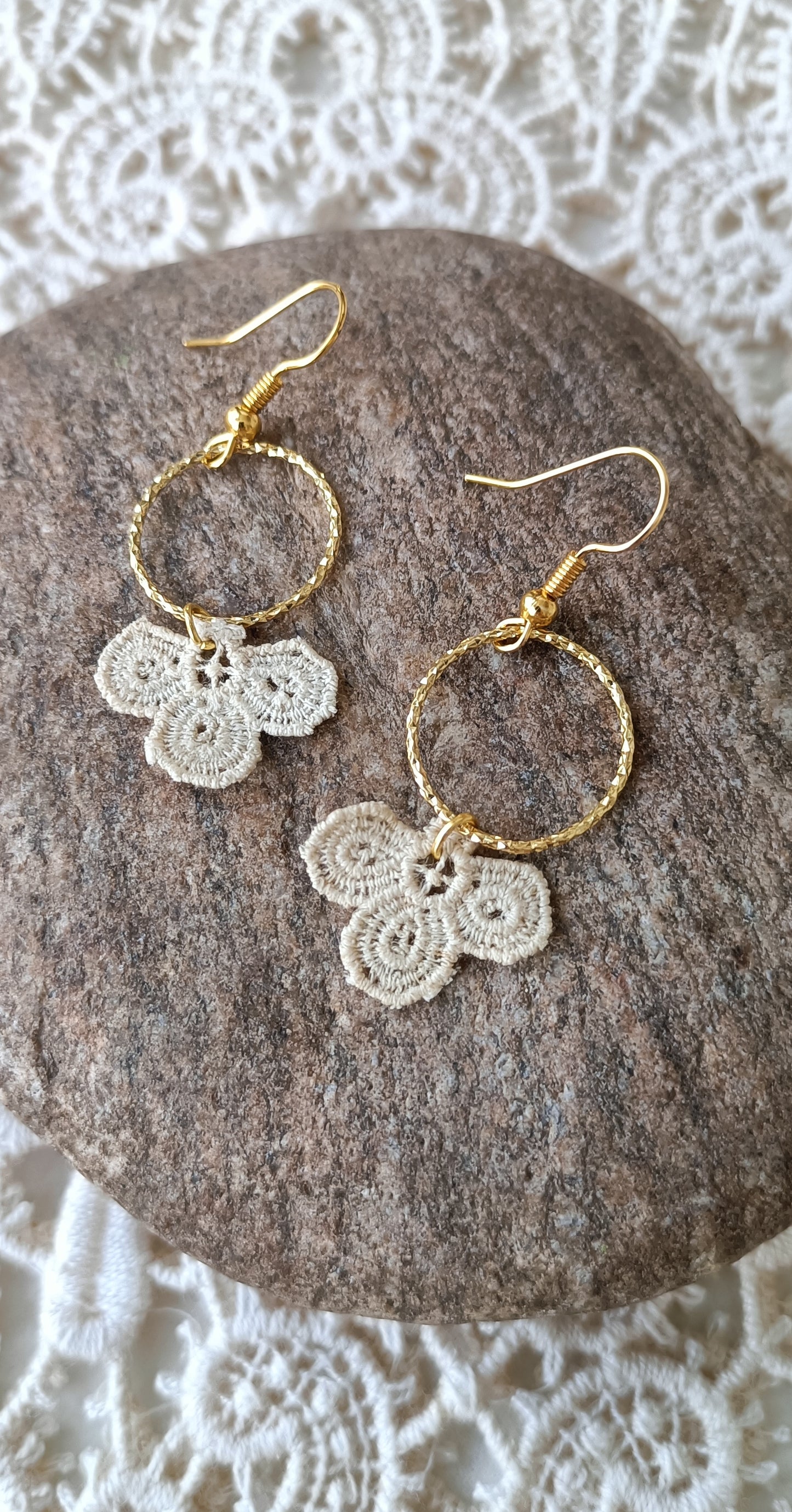 Boucles d'oreilles bohème dentelle