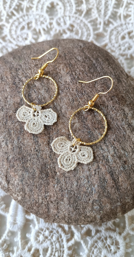 Boucles d'oreilles bohème dentelle