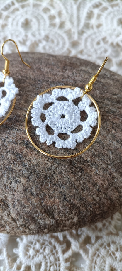 Boucles d'oreilles bohème dentelle