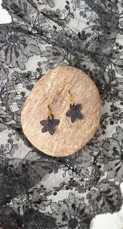 Boucles d'oreilles bohème dentelle ancienne