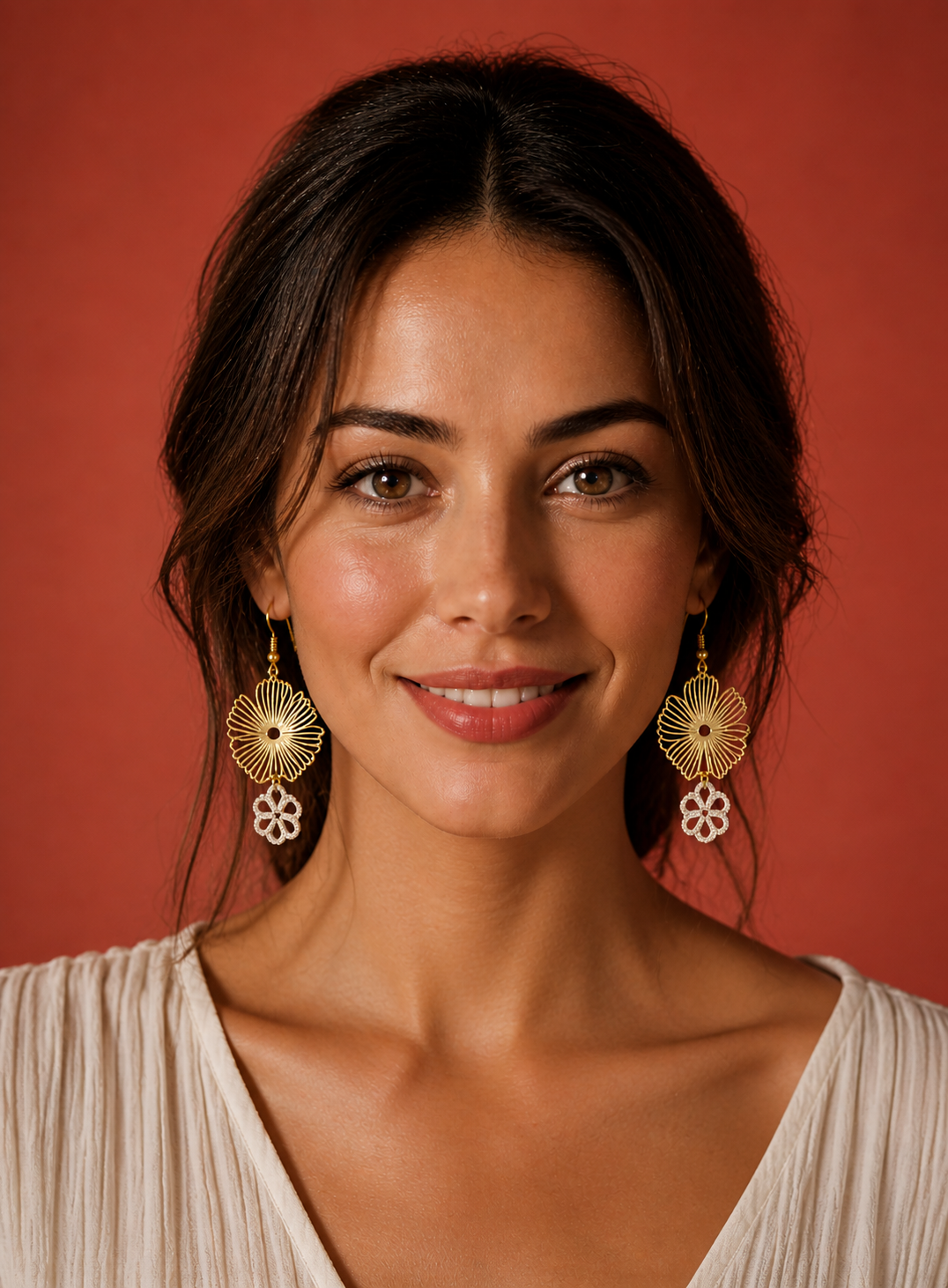 Boucles d'oreilles bohème dentelle