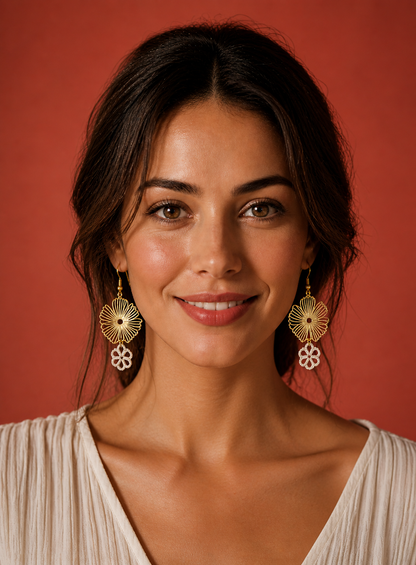 Boucles d'oreilles bohème dentelle