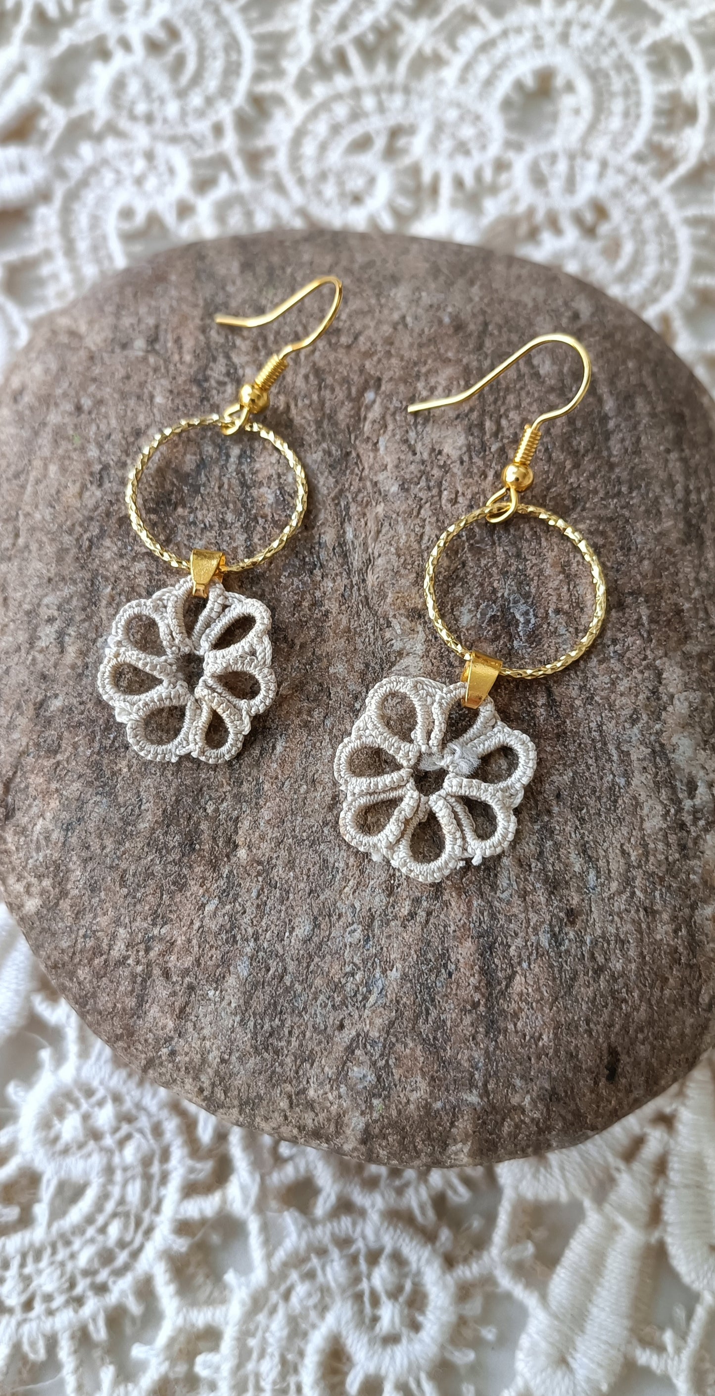 Boucles d'oreilles bohème dentelle