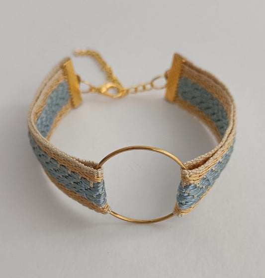 Bracelet Vintage Tempora - Bleu et Or