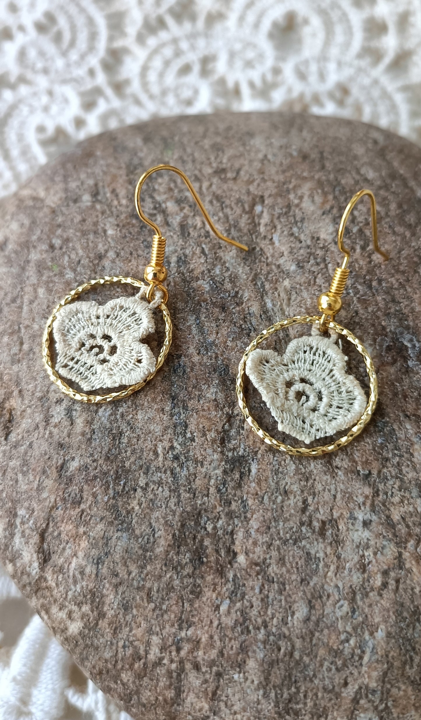 Boucles d'oreilles bohème dentelle