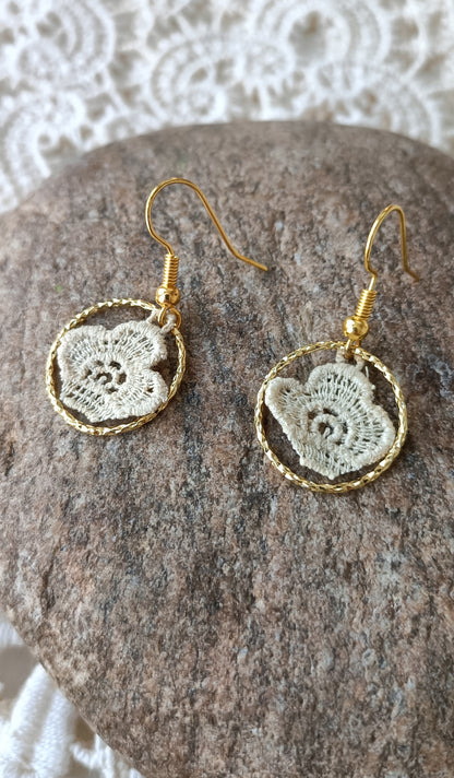 Boucles d'oreilles bohème dentelle