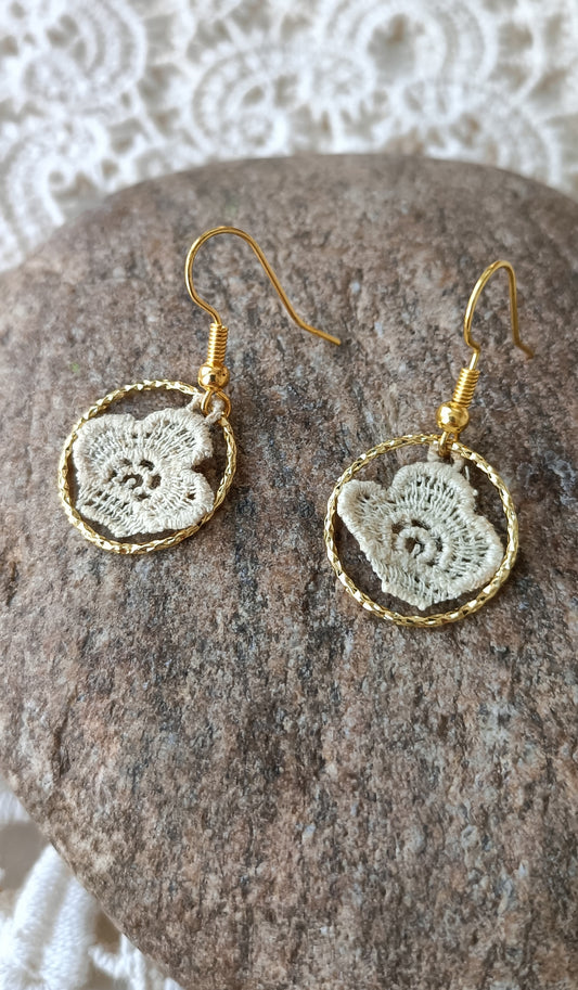 Boucles d'oreilles bohème dentelle
